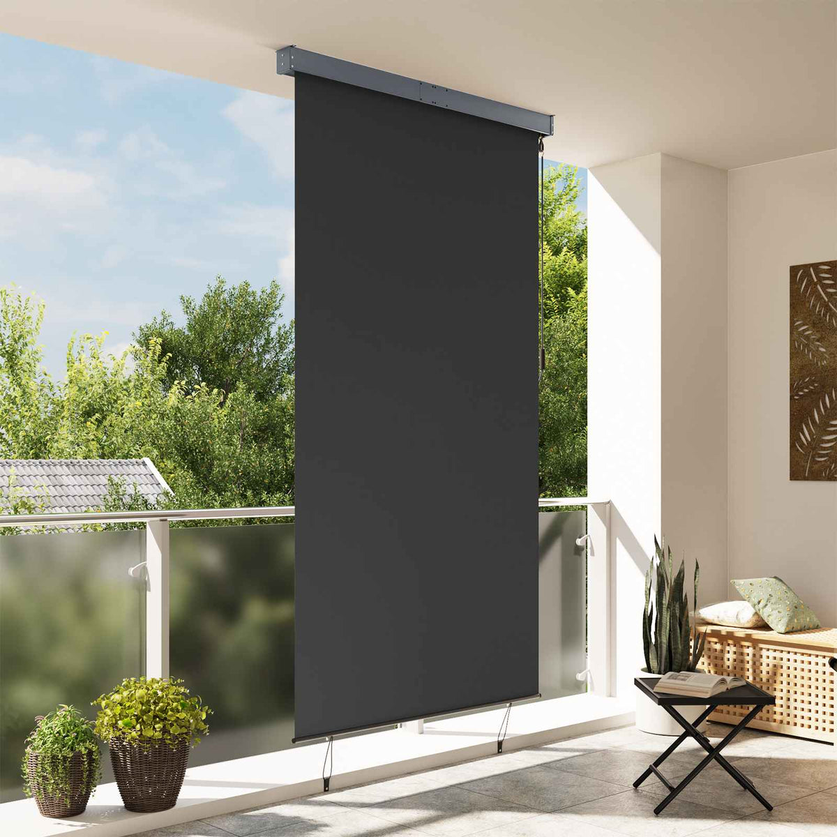 Outdoor Roller Blind 140x250 cm Anthracite