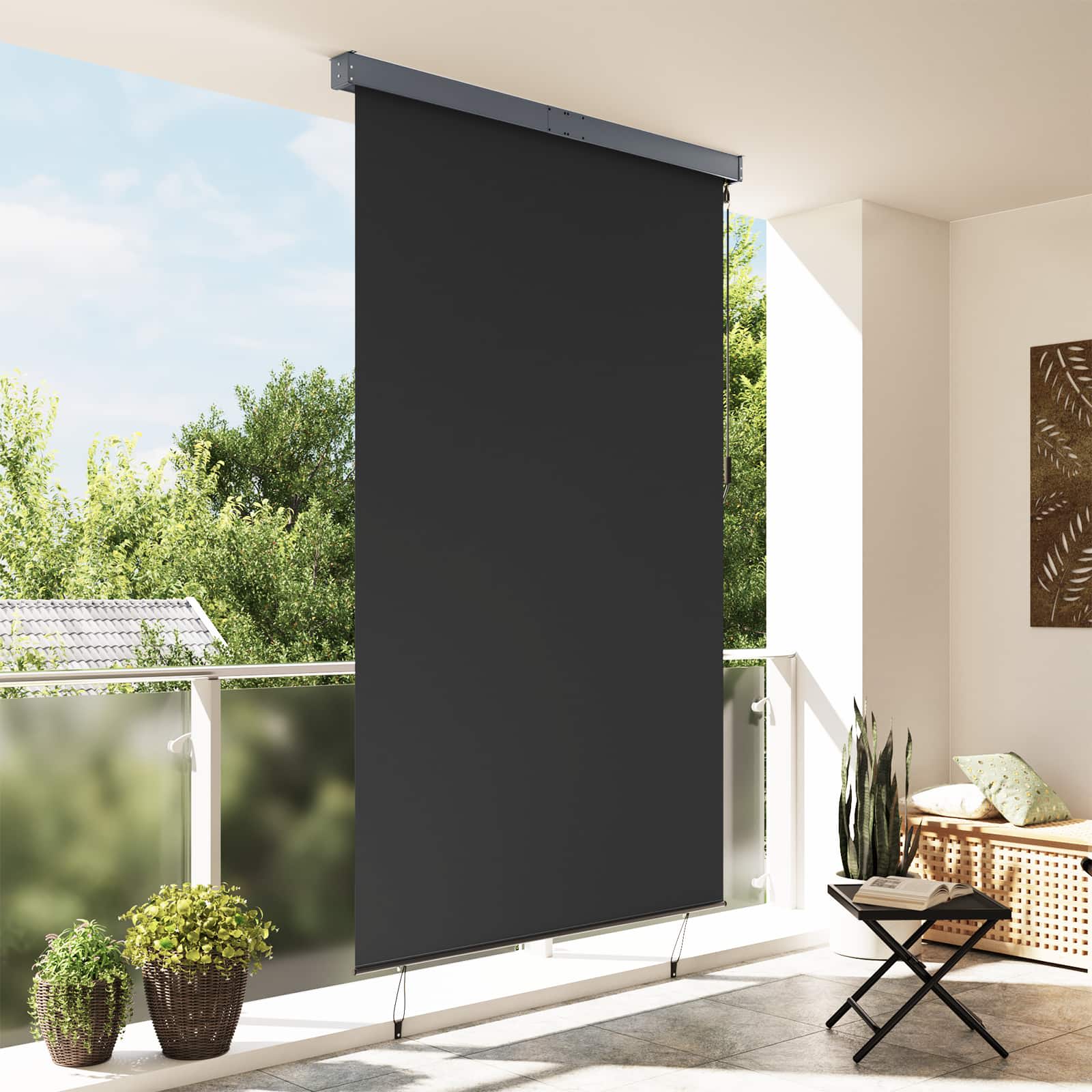 Outdoor Roller Blind 160x250 cm Anthracite