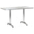 Garden Table Silver 120x60x70 cm Aluminium