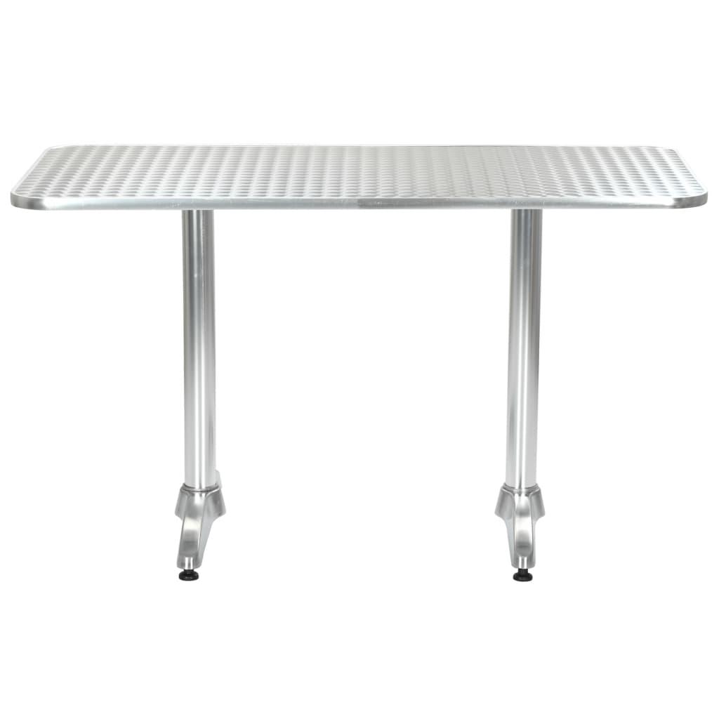 Garden Table Silver 120x60x70 cm Aluminium