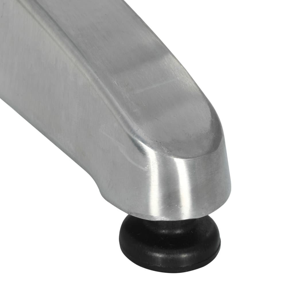 Garden Table Silver 120x60x70 cm Aluminium