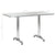 Garden Table Silver 120x60x70 cm Aluminium