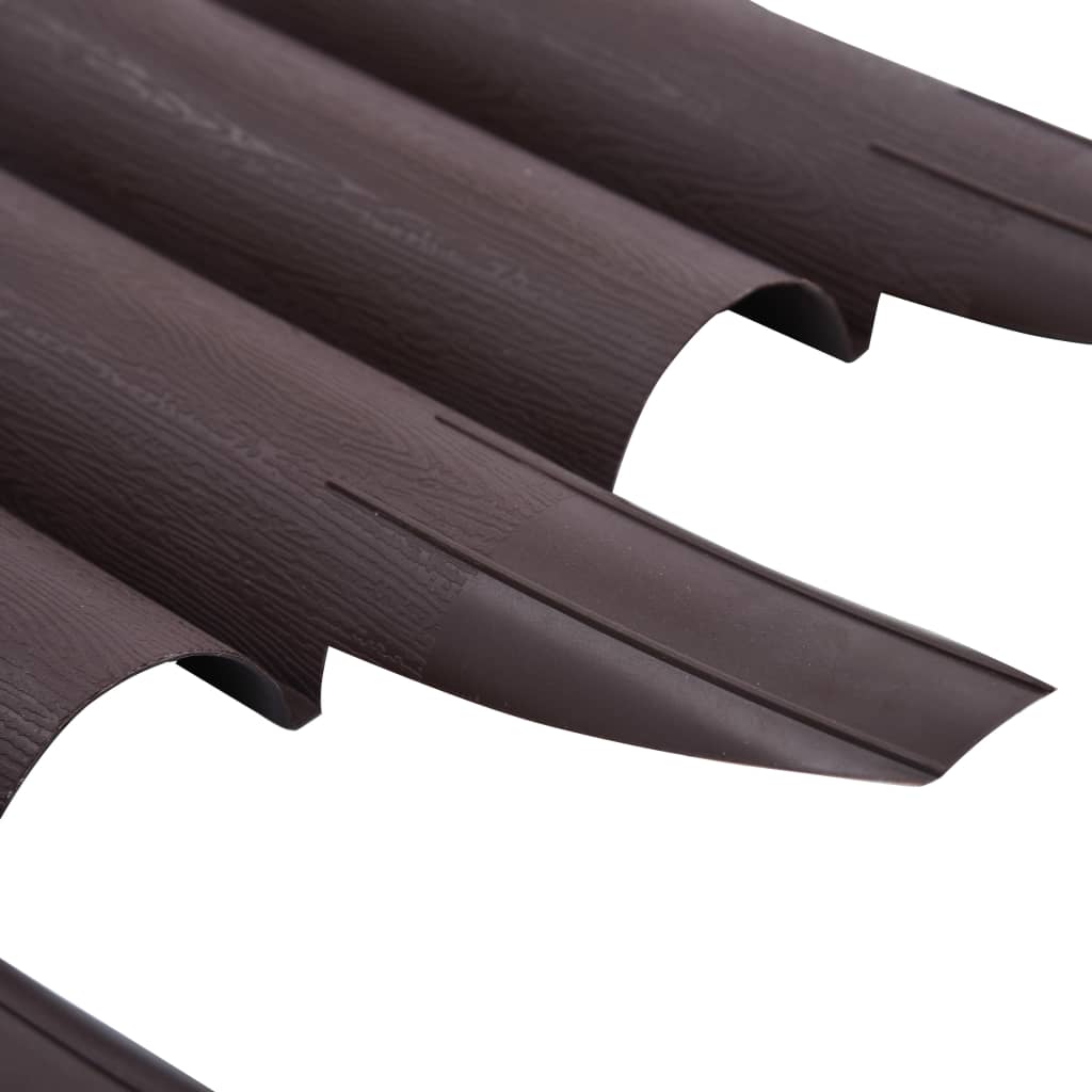 Lawn Edgings 36 pcs Brown 10 m PP