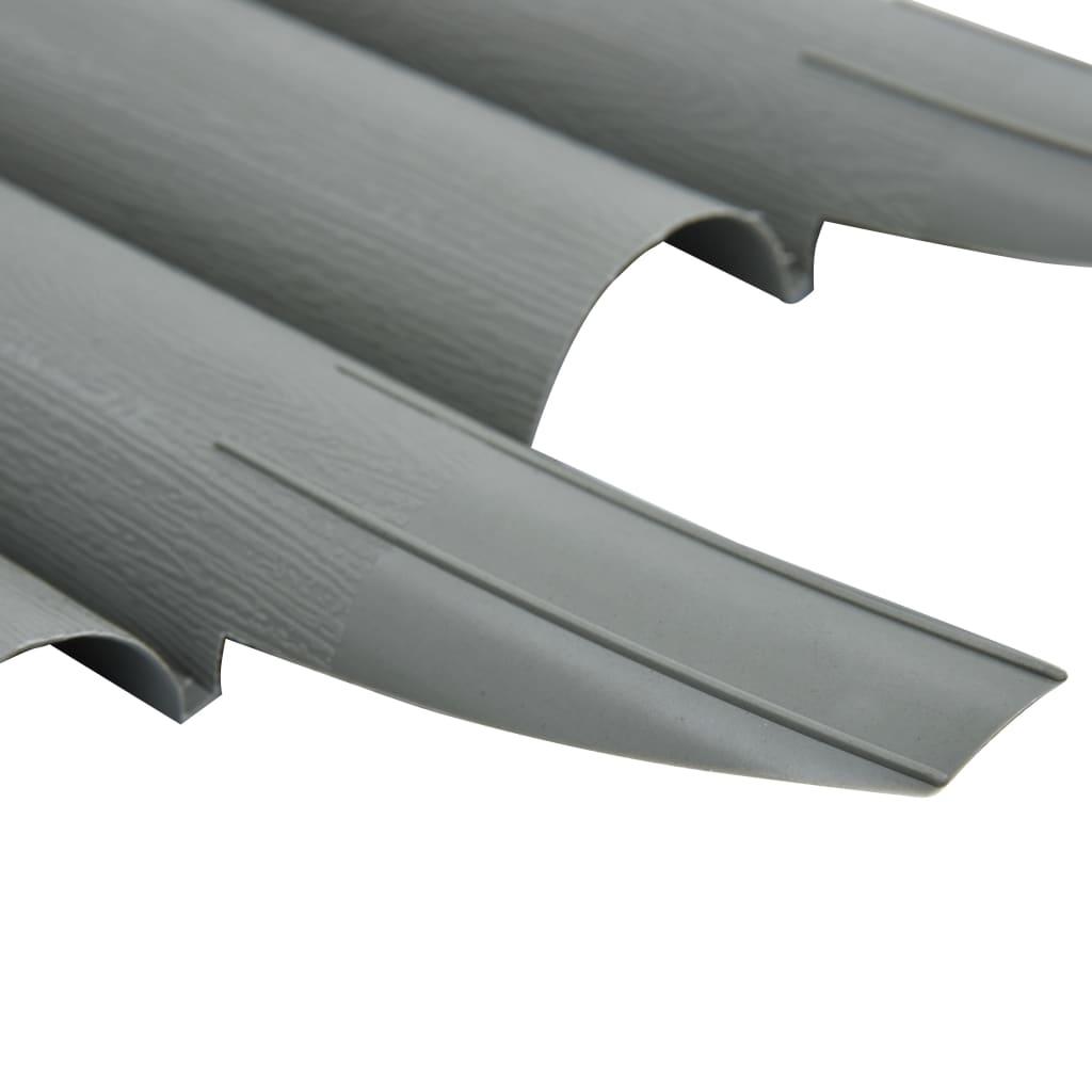 Lawn Edgings 36 pcs Grey 10 m PP