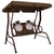 Kids Swing Bench Brown 115x75x110 cm Fabric