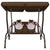 Kids Swing Bench Brown 115x75x110 cm Fabric