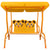 Kids Swing Bench Yellow 115x75x110 cm Fabric