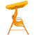 Kids Swing Bench Yellow 115x75x110 cm Fabric