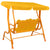 Kids Swing Bench Yellow 115x75x110 cm Fabric