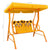 Kids Swing Bench Yellow 115x75x110 cm Fabric