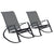 Garden Rocking Chairs 2 pcs Textilene Dark Grey