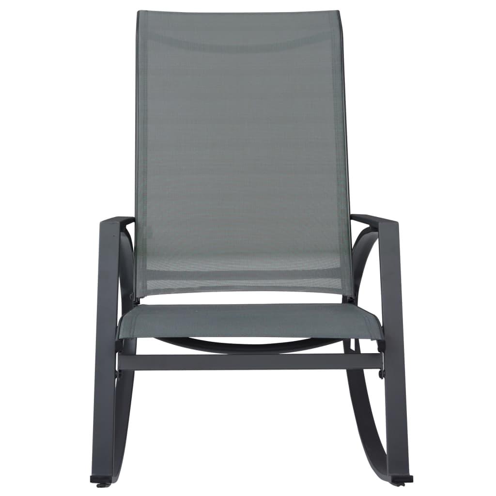 Garden Rocking Chairs 2 pcs Textilene Dark Grey