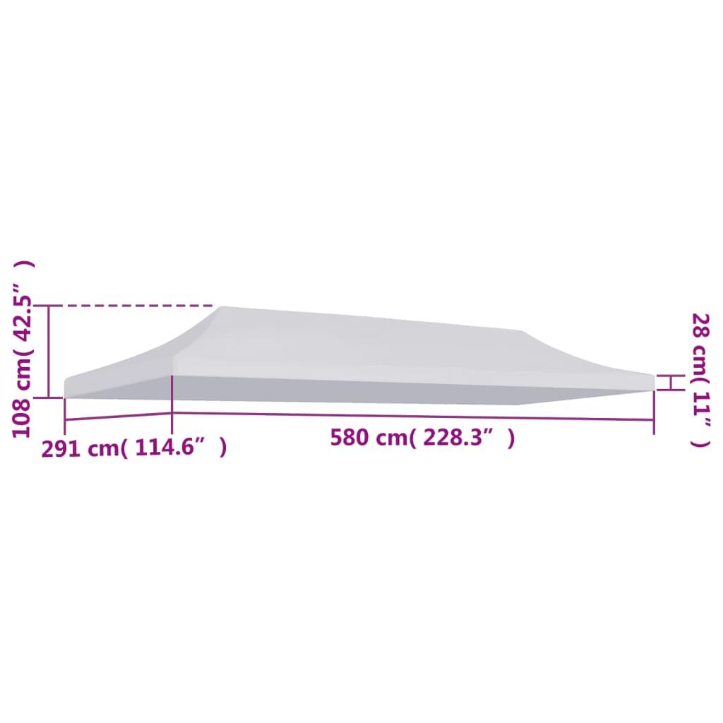 Party Tent Roof 3x6 m White