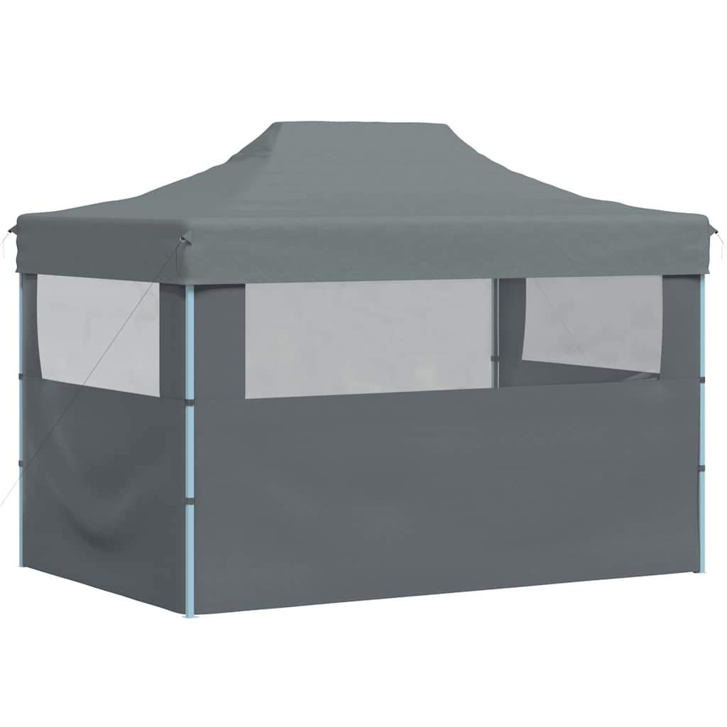 Professional Folding Party Tent with 3 Sidewalls 3x4 m Steel Anthracite