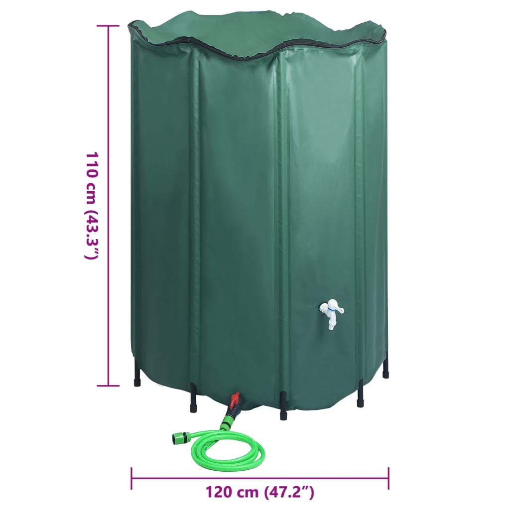 Collapsible Rain Water Tank with Spigot 1250 L