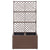 Trellis Raised Bed with 2 Pots 58x30x107 cm Poly Rattan Brown