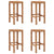 Bar Stools 4 pcs Solid Wood Teak