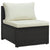 6 Piece Garden Lounge Set with Cushions Poly Rattan Brown