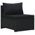 6 Piece Garden Lounge Set with Cushions Poly Rattan Black