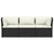 4 Piece Garden Lounge Set with Cushions Poly Rattan Brown