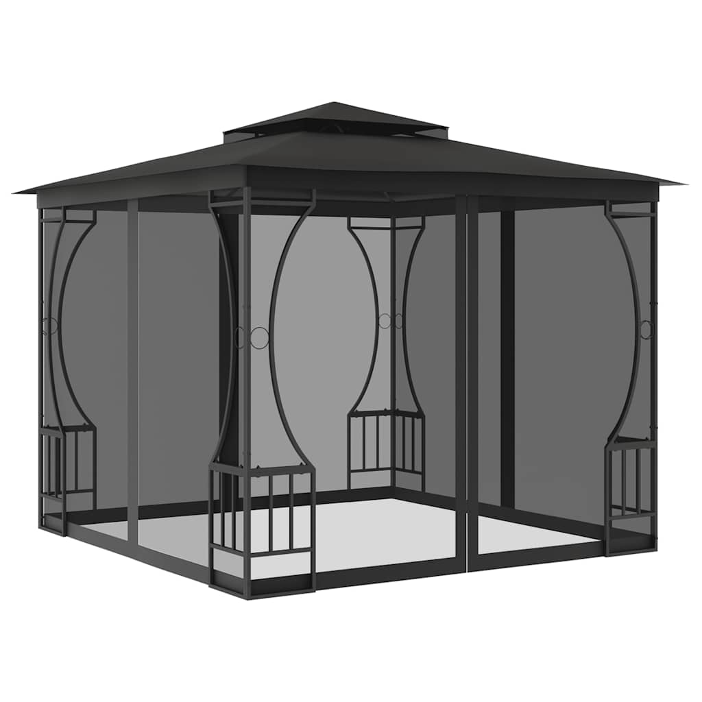 Gazebo with Nets 300x300x265 cm Anthracite
