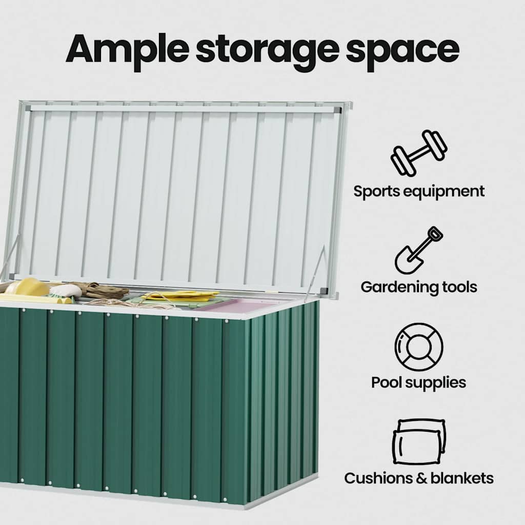 Garden Storage Box Green 129x67x65 cm