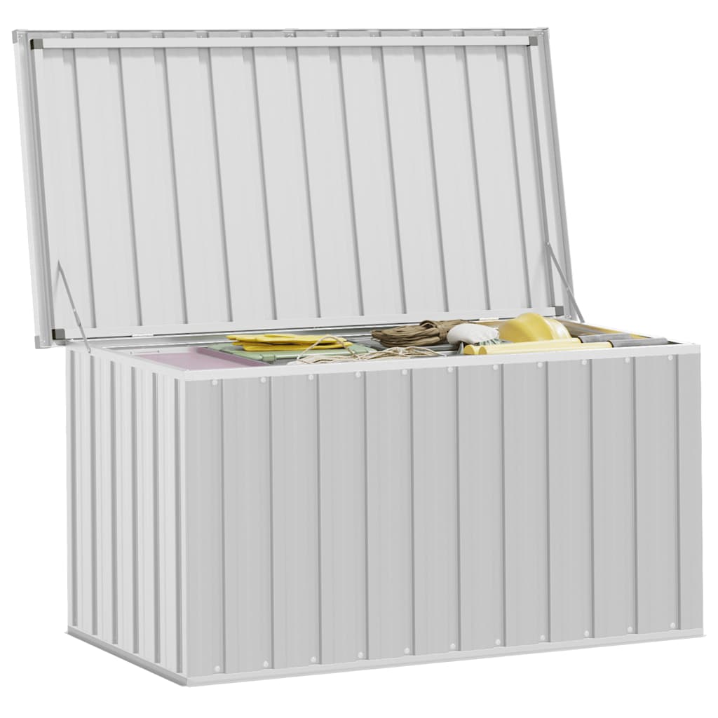 Garden Storage Box Grey 129x67x65 cm