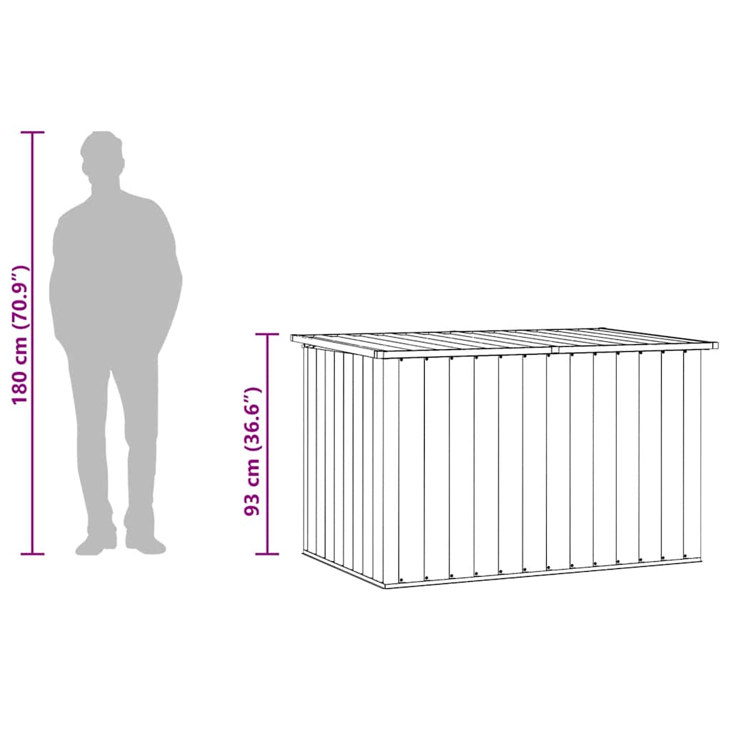 Garden Storage Box Grey 149x99x93 cm