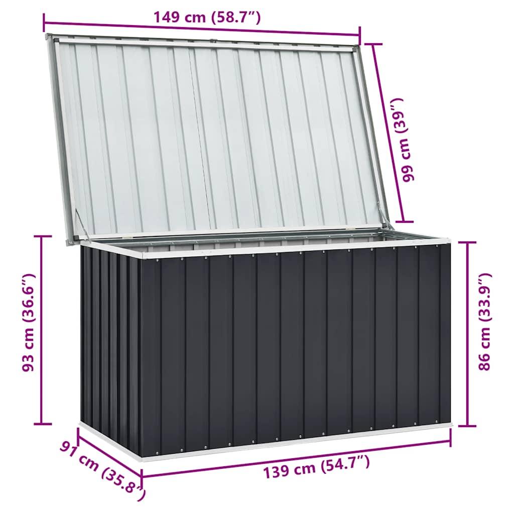 Garden Storage Box Anthracite 149x99x93 cm