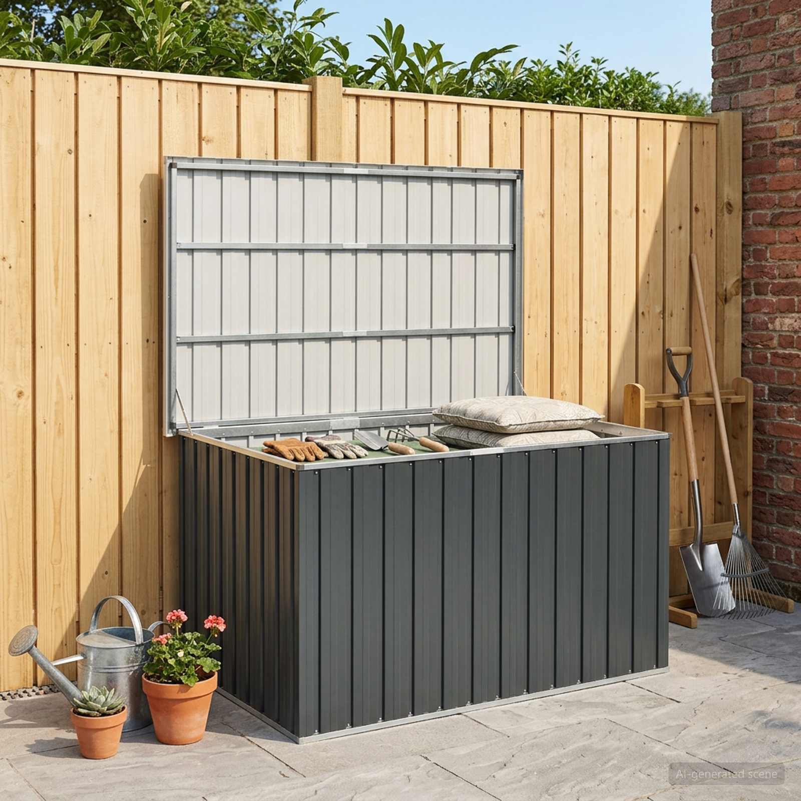 Garden Storage Box Anthracite 149x99x93 cm