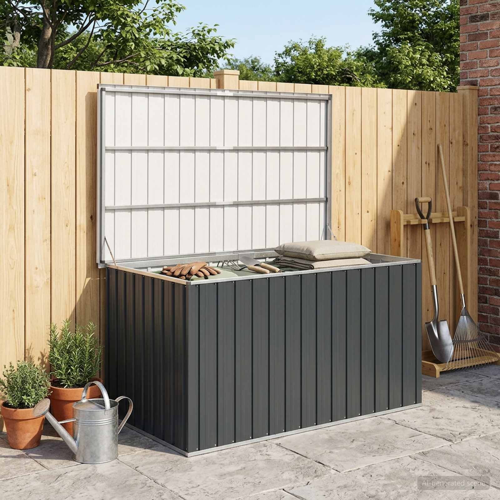 Garden Storage Box Anthracite 171x99x93 cm