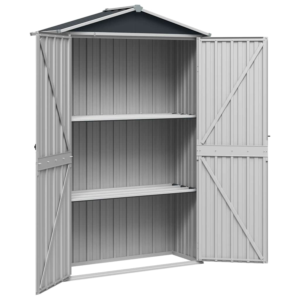 Garden Shed Anthracite 116x45x175 cm Galvanised Steel