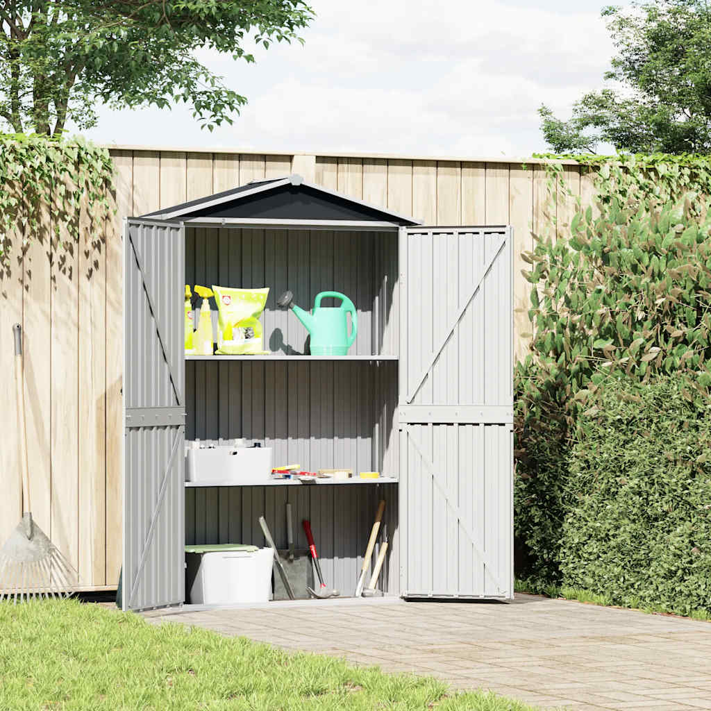 Garden Shed Anthracite 116x45x175 cm Galvanised Steel