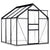Greenhouse with Base Frame Anthracite Aluminium 3.61 m²