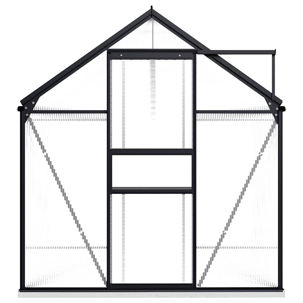 Greenhouse with Base Frame Anthracite Aluminium 5.89 m²