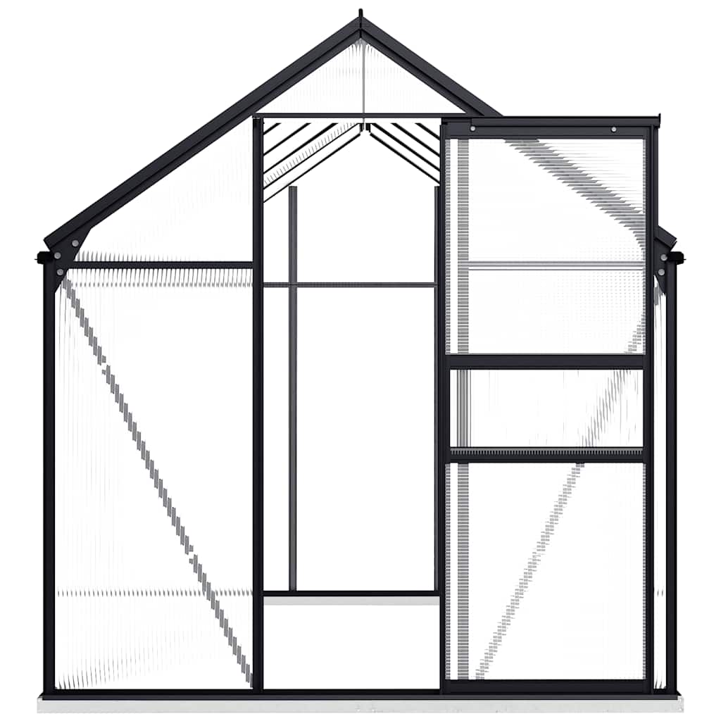 Greenhouse with Base Frame Anthracite Aluminium 5.89 m²