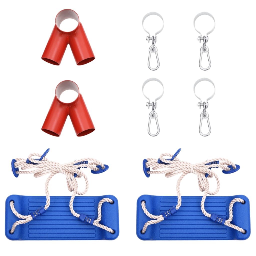 Swing Seats with Ropes 2 pcs Blue 38x16 cm Polyethene
