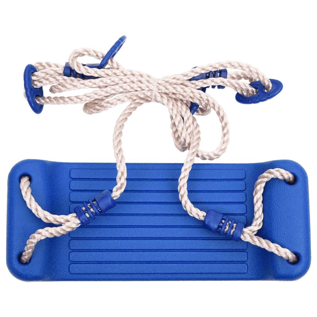 Swing Seats with Ropes 2 pcs Blue 38x16 cm Polyethene