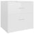 Bedside Cabinet High Gloss White 40x30x40 cm Engineered Wood