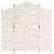 Hand carved 4-Panel Room Divider White 160x165 cm Solid Mango Wood