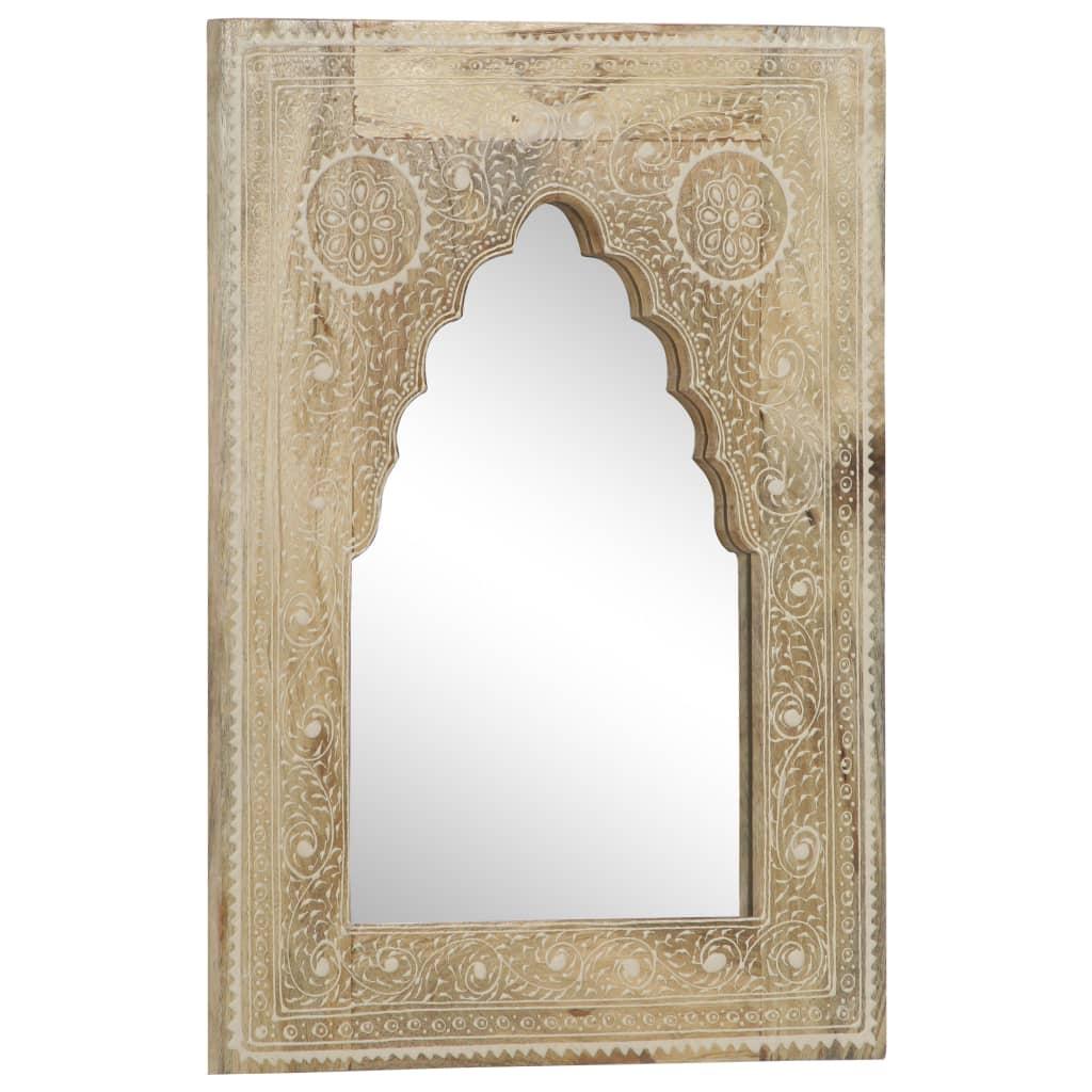 Hand Painted Mirror 40x55 cm Solid Mango Wood