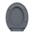 Soft-Close Toilet Seat Quick Release Grey Oval