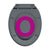 Soft-Close Toilet Seat Quick Release Grey Oval
