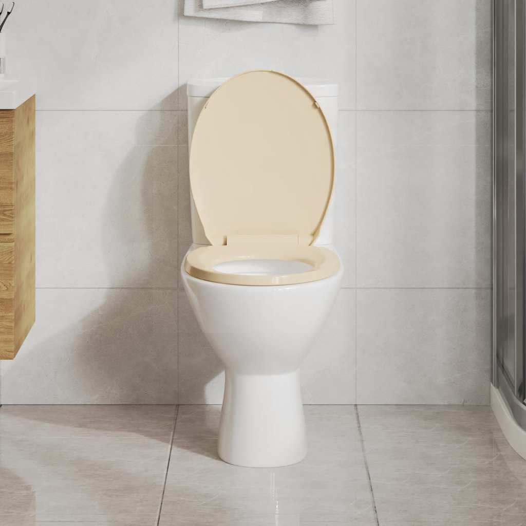 Soft-Close Toilet Seat Beige Oval
