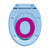 Soft-Close Toilet Seat Blue Oval