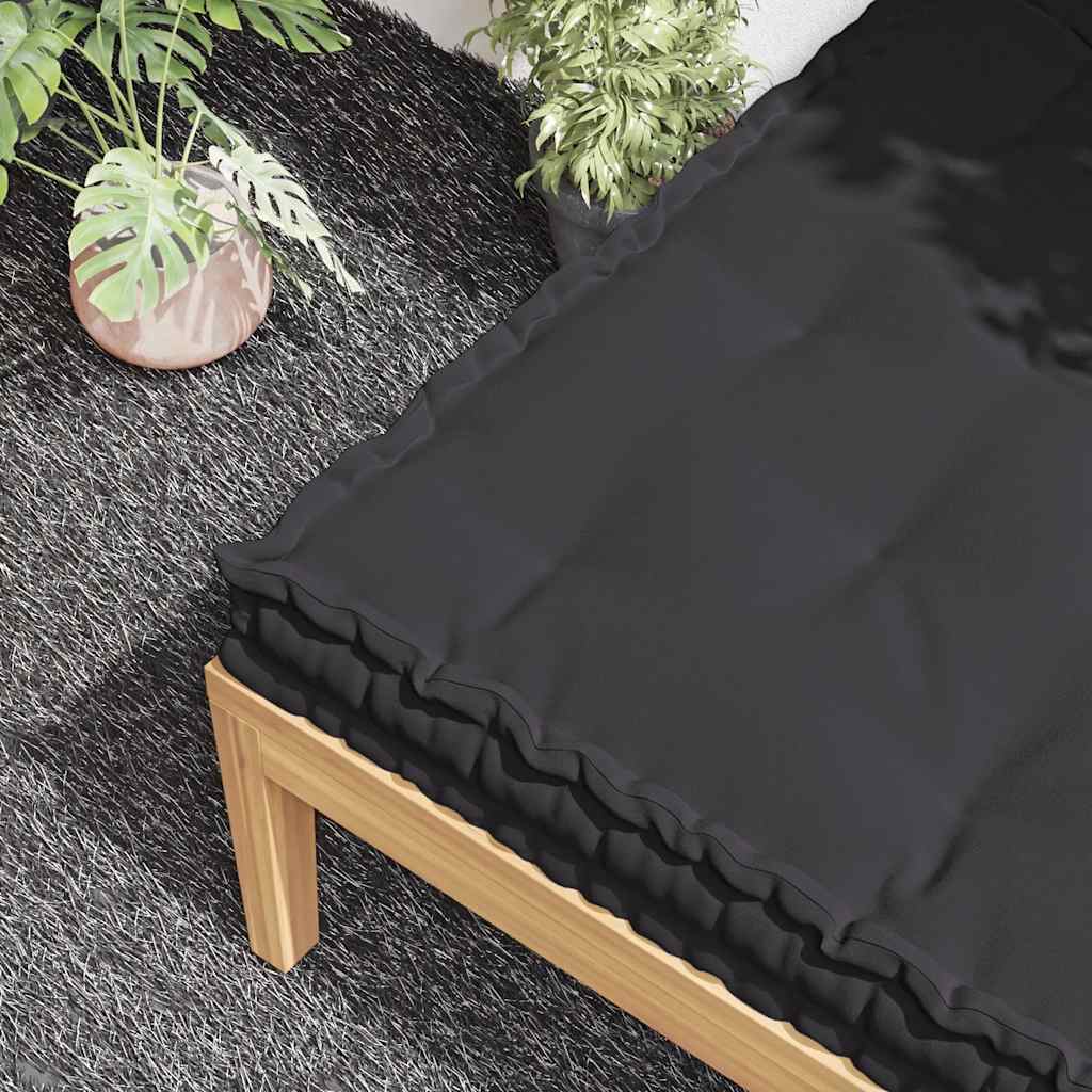 Pallet Floor Cushion Cotton 120x80x10 cm Black