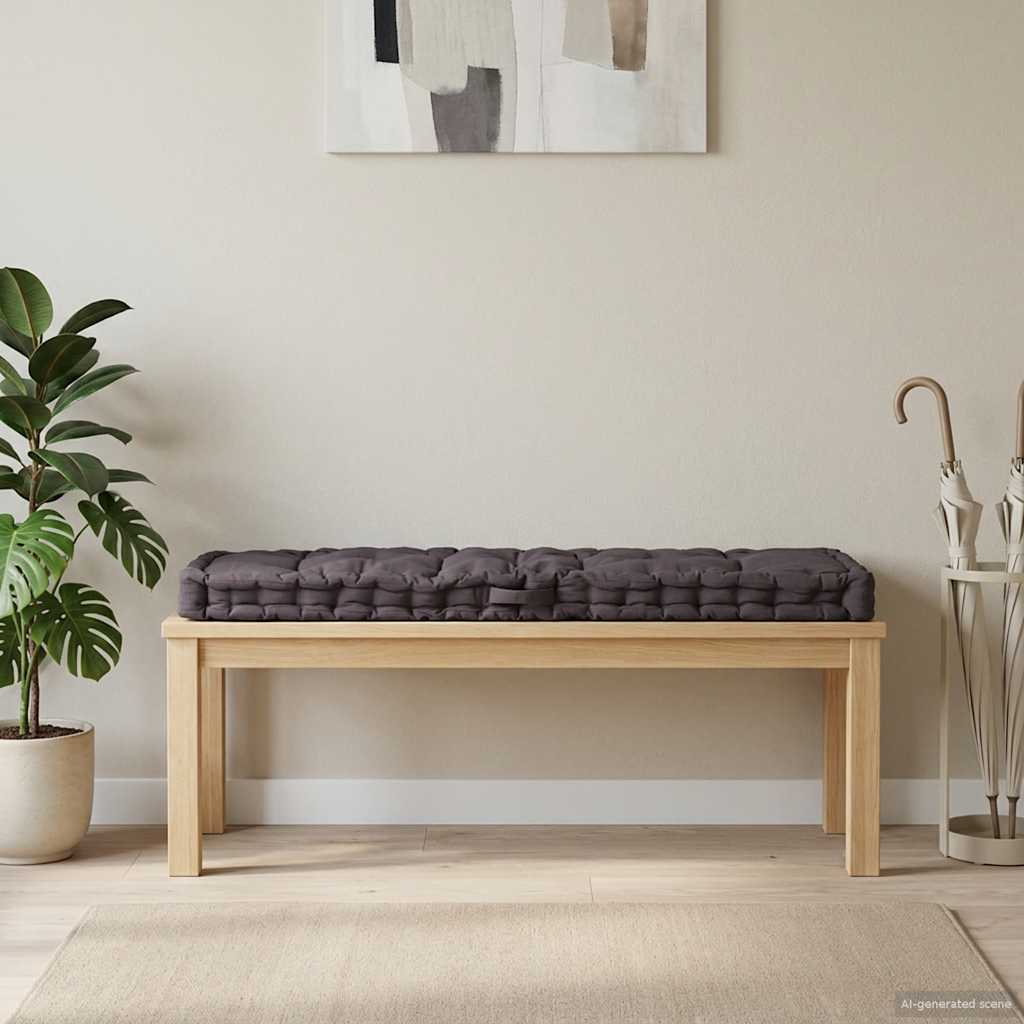 Pallet Floor Cushion Cotton 120x40x7 cm Anthracite