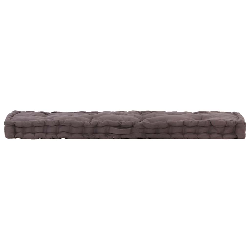 Pallet Floor Cushion Cotton 120x40x7 cm Anthracite