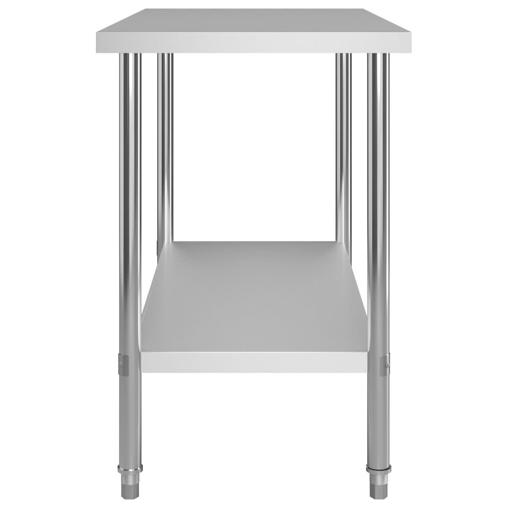 Kitchen Work Table 120x60x85 cm Stainless Steel
