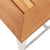 Bar Stools 2 pcs Solid Acacia Wood and Stainless Steel